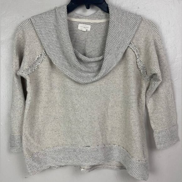 Lucky Brand Beige Tan Cowl Neck Sweater Women's Medium soft variegated - Picture 11 of 13